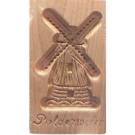 Wooden Speculaas Board Windmill 15cm