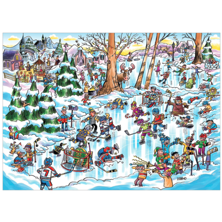 DoodleTown: Hockey Town Puzzle 1000pc