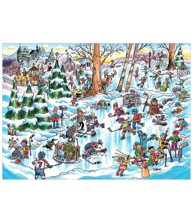 DoodleTown: Hockey Town Puzzle 1000pc