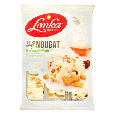 Lonka Lonka Soft Nougat Peanut & Fruit 180g