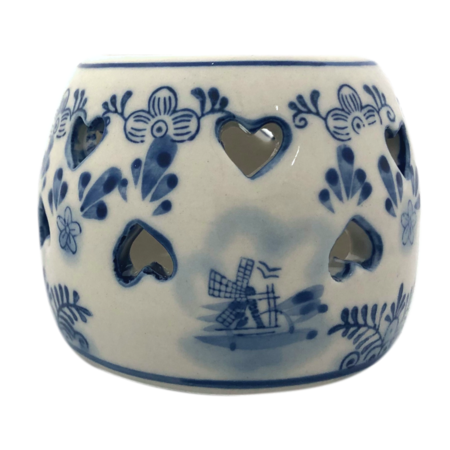 Delft Blue Flowers Tea Light Holder