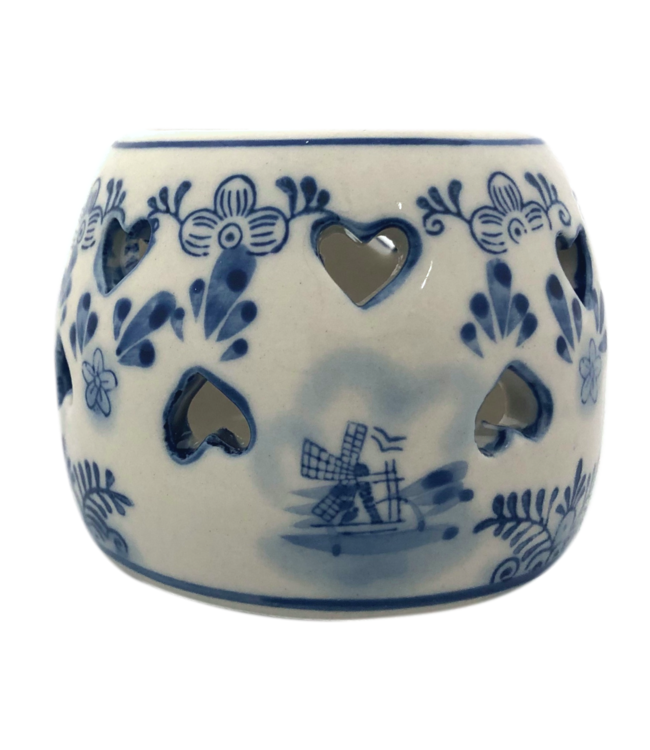 Delft Blue Flowers Tea Light Holder