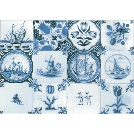 Delft Blue Greeting Card - Tiles