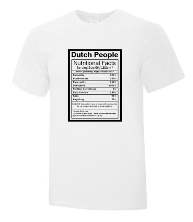 DUTCH PEOPLE NUTRITIONAL FACTS Shirt