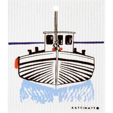 Fishing Gull Boat Swedish Dishcloths