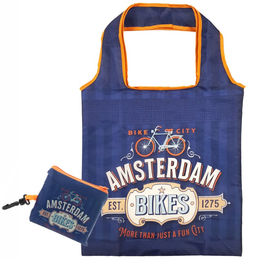 Amsterdam Foldable Shopping Bag (Blue)