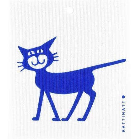 Cat Blue Swedish Dishcloths