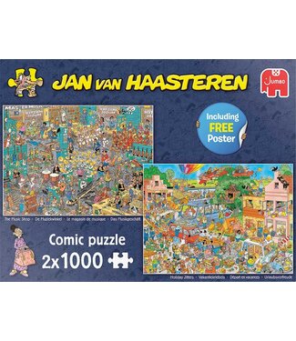 Music Shop & Holiday Jitters (2 x 1000pc) Puzzle