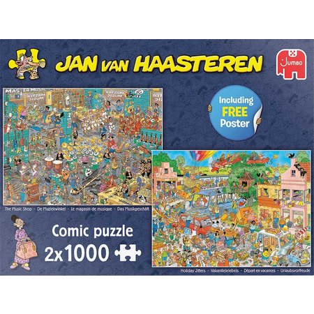 Music Shop & Holiday Jitters (2 x 1000pc) Puzzle