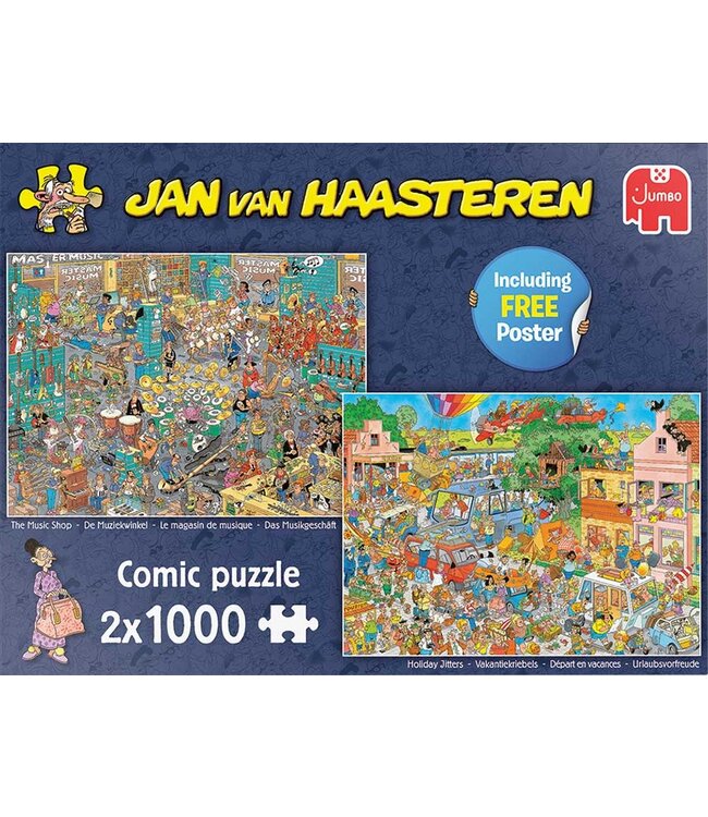 Music Shop & Holiday Jitters (2 x 1000pc) Puzzle