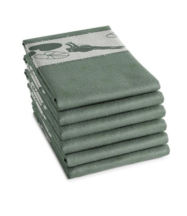 TEA Towel Froggy Green  DDDDD