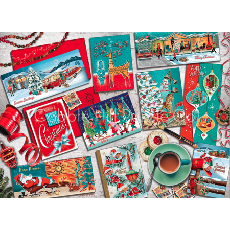 Mid Mod Season's Greetings Puzzle 1000pc