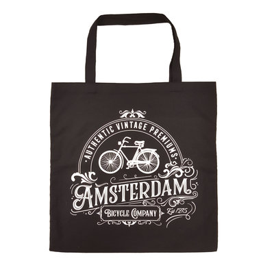Amsterdam Bike Shopping Bag (Black)