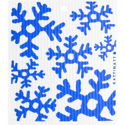 Blue Snowflakes Swedish Dishcloths