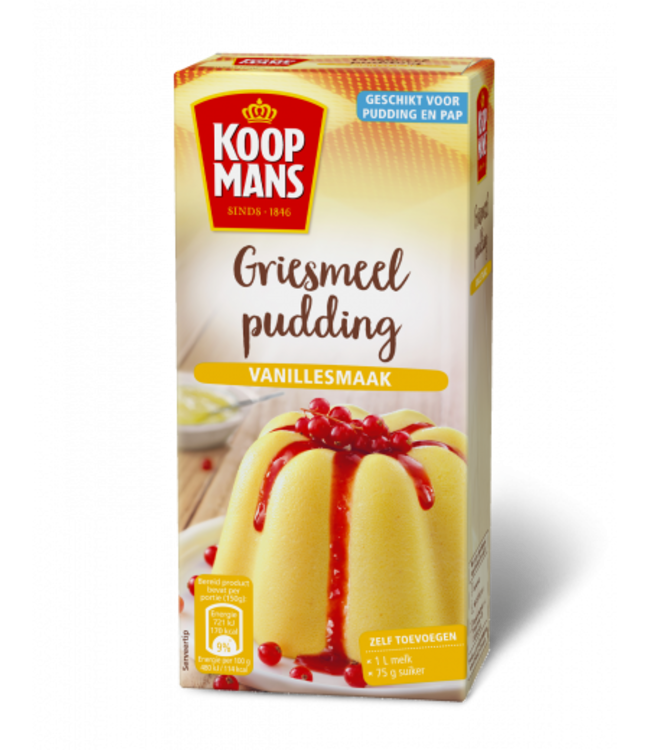 Koopmans Vanilla Griesmeel 500g