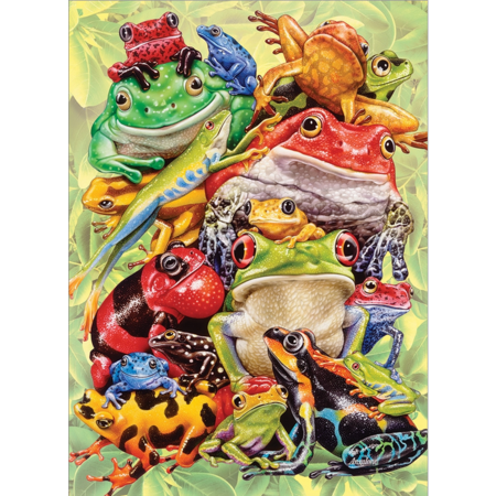 Frog Pile Family Puzzle 350pc