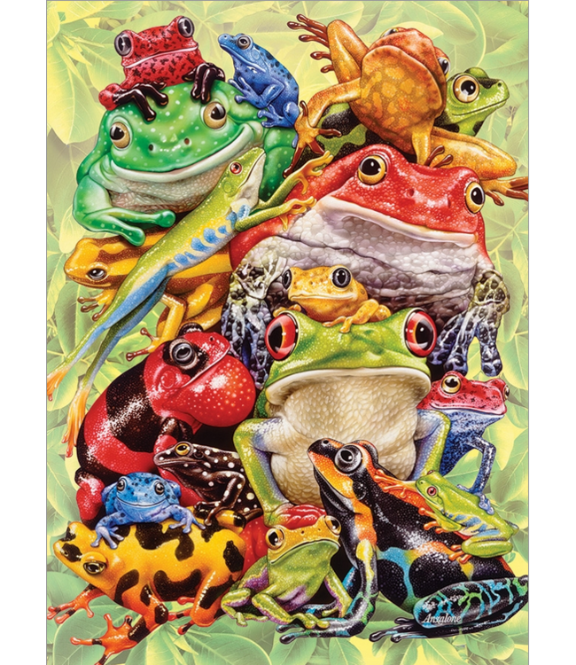 Frog Pile Family Puzzle 350pc