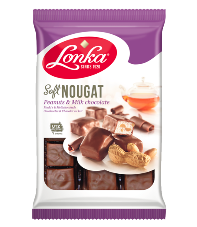 Lonka Soft Nougat Peanut & Milk Chocolate 220g