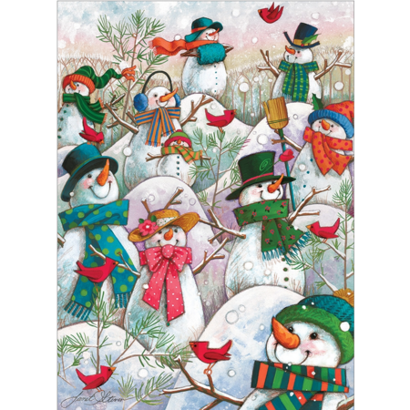 Hill of a Lot of Snowmen Puzzle 500pc