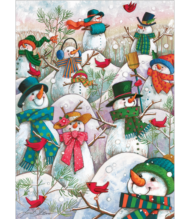 Hill of a Lot of Snowmen Puzzle 500pc