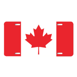 Canada Aluminum License Plate 8"x4"