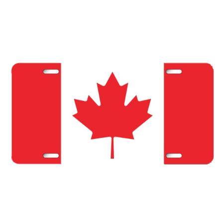 Canada Aluminum License Plate 6"x3"