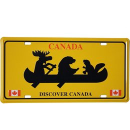 Discover Canada Aluminum License Plate 6"x3"