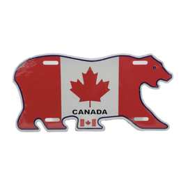 Canadian Bear Aluminum License Plate