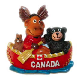 Canada Canoe Polyresin Magnet