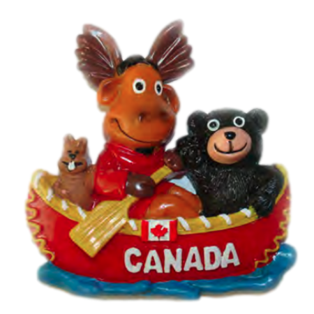 Canada Canoe Polyresin Magnet