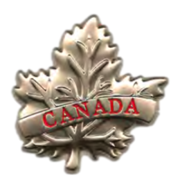 Canada Flag Magnet - Silver