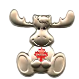 Canada Moose Magnet - Silver