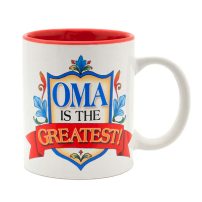 Oma Is The Greatest! Ribbon  Coloured  Mug