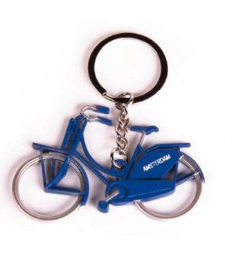 Blue Bicycle Keychain