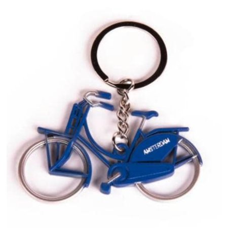 Blue Bicycle Keychain