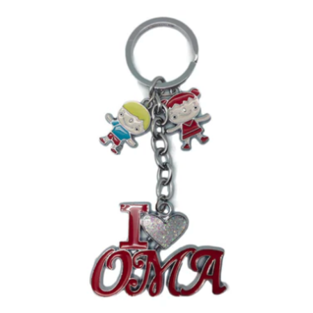 I Love Oma Keychain