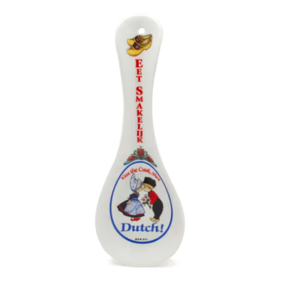 Kiss the Cook She's Dutch Ceramic Spoon Rest