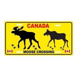 Moose X-ing Aluminum License Plate  8"x4"