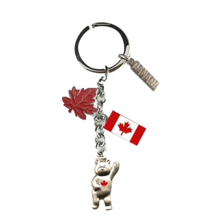 Canada Bear with Charms Keychain