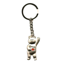 Canada Bear Keychain - Silver