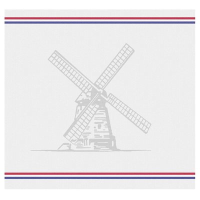 Tea Towel Dutch Windmill-Grey-DDDDD