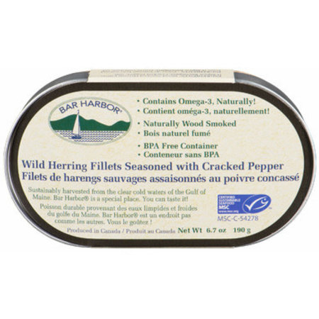 Bar Harbor Wild Herring Fillets with Pepper 190g