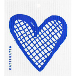 Blue Heart Lattice Swedish Dishcloths
