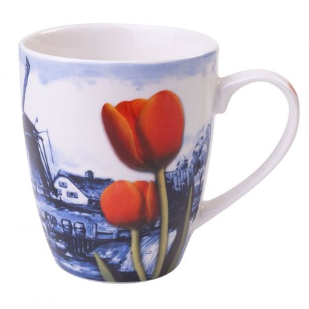 Heinen Delft Blue Windmill Tulip Mug