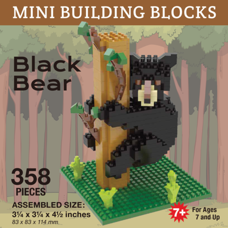 Black Bear / Tree - Mini Building Blocks