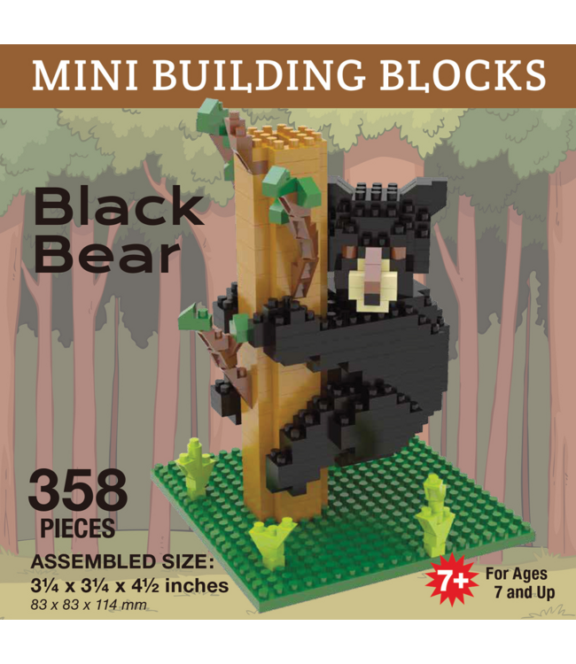 Black Bear / Tree - Mini Building Blocks