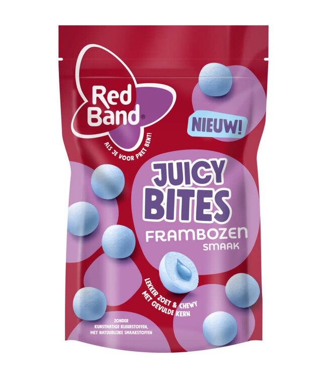 Red Band Juicy Bites Raspberry 145g