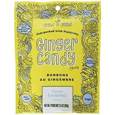 Gem Gem Ginger Candy Lemon 100g
