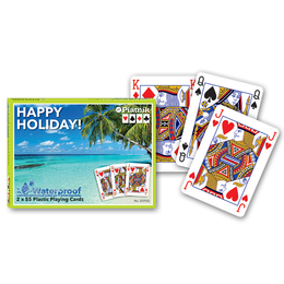 Happy Holidays Waterproof Playing Cards - Double Deck