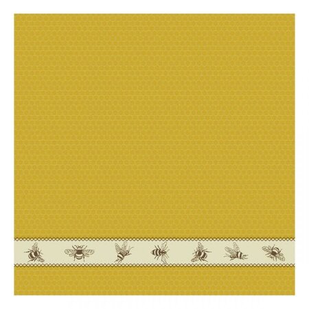 TEA Towel Yellow Bees DDDDD